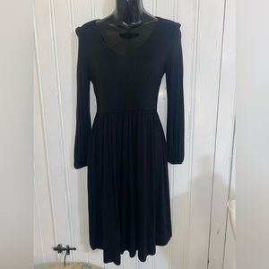 long sleeve black dress